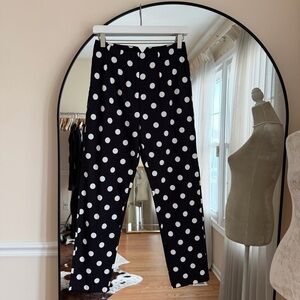 Tuckernuck Black Polka Dot High Waist Trousers Size 4